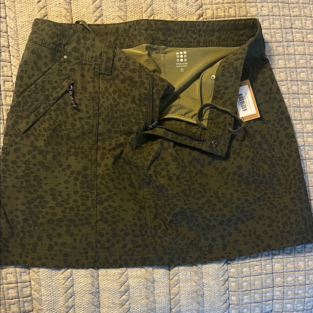 Title Nine Olive Green Leopard Print Skirt - Never Worn.